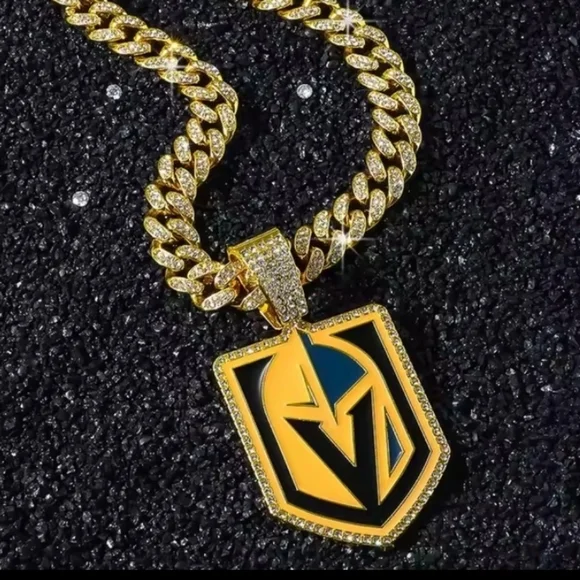 New Vegas Golden Knights Iced Out Chain Necklace 20 Or 24 Choose
